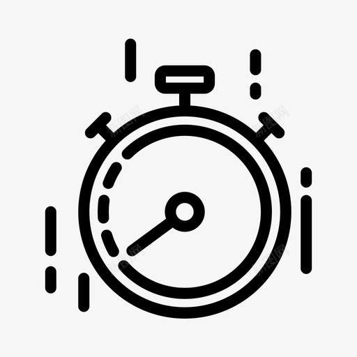 秒表计时器杂项014线svg_新图网 https://ixintu.com 秒表 计时器 杂项
