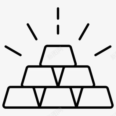 黄金栈资产资本图标