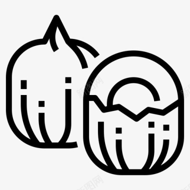 椰子水果健康图标
