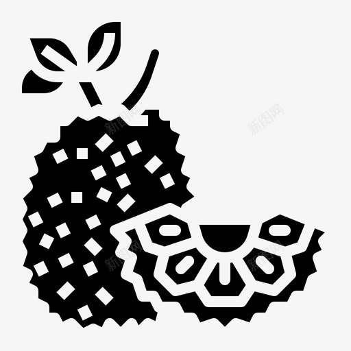 菠萝蜜健康素食svg_新图网 https://ixintu.com 菠萝蜜 健康 素食 水果 实心 图标 套装