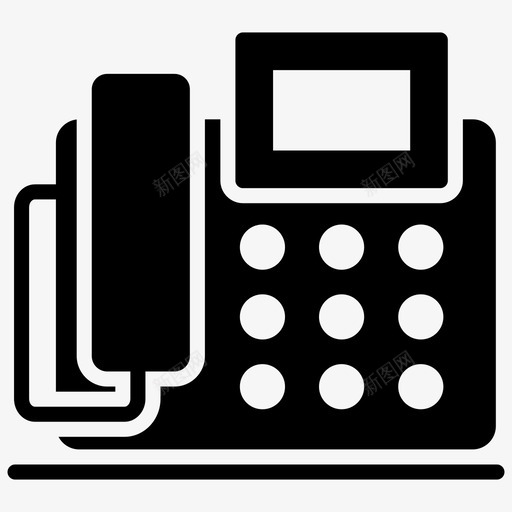 座机电话无绳电话svg_新图网 https://ixintu.com 电话 座机 无绳电话 办公 电信 客户关系 图示 矢量 矢量图 图标