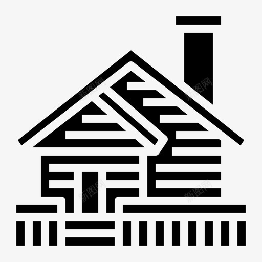 小屋建筑家svg_新图网 https://ixintu.com 小屋 建筑家 房子 木头 实体 实体图 图标