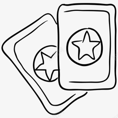 魔术卡纸牌游戏赌场游戏图标
