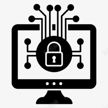 加密网络安全数据加密图标