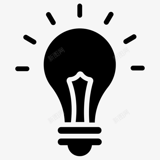 灯泡最佳创意创意svg_新图网 https://ixintu.com 创意 灯泡 最佳 创新 电子 教育 标志 图标 收藏