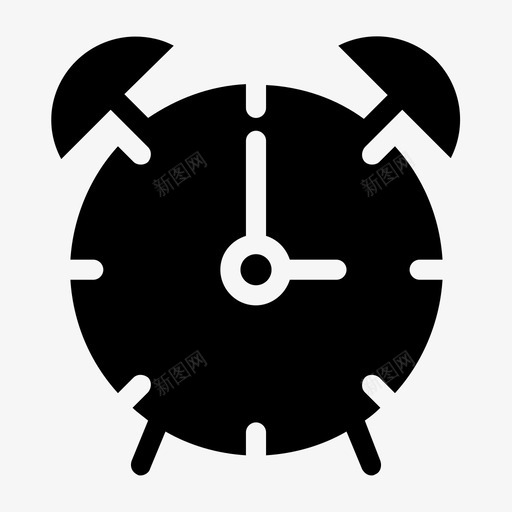 闹钟床钟时间表svg_新图网 https://ixintu.com 闹钟 床钟 时间表 秒表 表钟 固定 符号