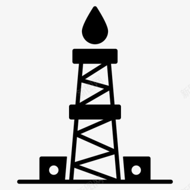 钻机井架石油工业图标