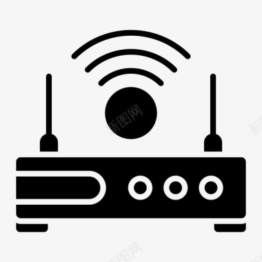 wifi路由器宽带调制解调器互联网设备图标