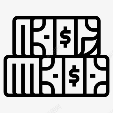 现金资产钞票图标