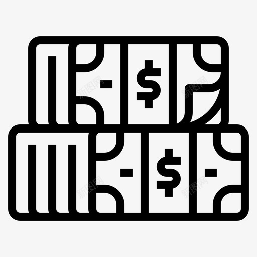 现金资产钞票svg_新图网 https://ixintu.com 资产 现金 钞票 货币 轮廓 图标