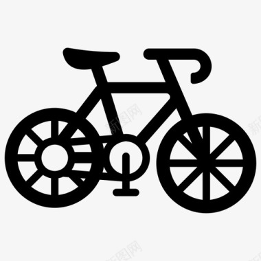 自行车踏板循环串联图标