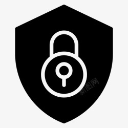 保护法安全盾牌加密挂锁高清图片