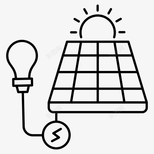 太阳能发电可再生能源太阳能svg_新图网 https://ixintu.com 太阳能 发电 可再 再生 能源 电池板 生态 环保 矢量 矢量图 图标