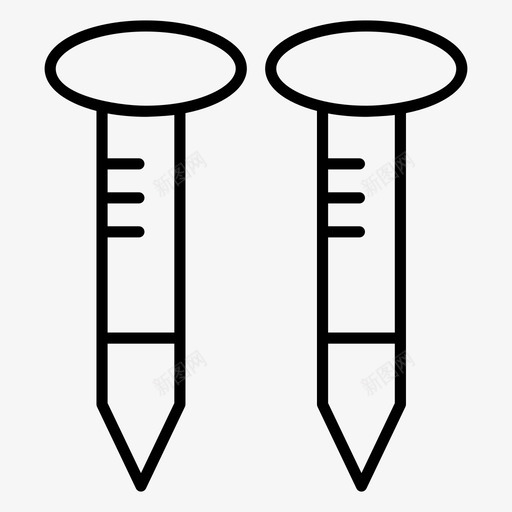 建筑钉螺丝钉铁螺栓svg_新图网 https://ixintu.com 建筑 螺丝钉 螺栓 金属 铁钉 建筑工 工具 矢量 矢量图 图标