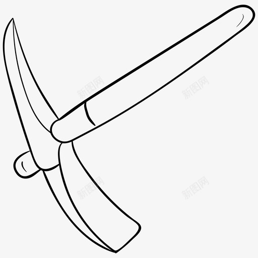 锄头建筑工具手工工具svg_新图网 https://ixintu.com 工具 锄头 建筑 建筑工 手工 鹤嘴 动物 农场 农业 矢量 矢量图