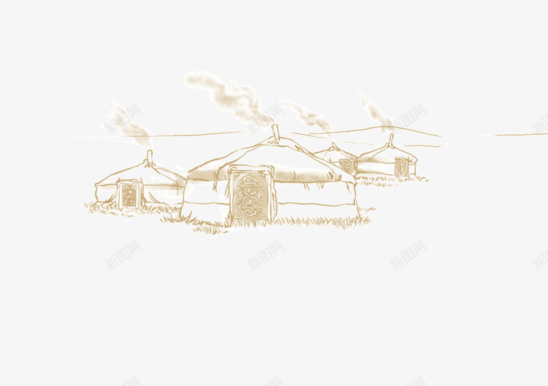 蒙古包png免抠素材_新图网 https://ixintu.com 蒙古包