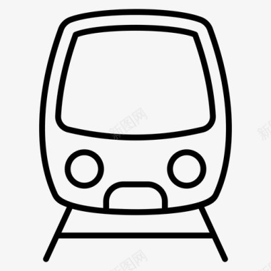 公共列车电动列车铁路道路图标