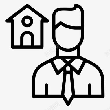 房地产代理业主物业顾问图标
