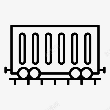 货物列车铁路公路铁路轨道图标