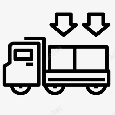 卡车运送货物运输图标