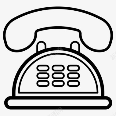 固定电话数字电话旧通讯图标