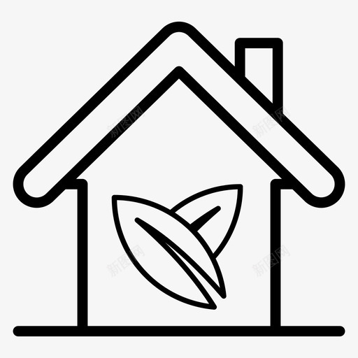 生态家园温室可持续生活svg_新图网 https://ixintu.com 生态 家园 温室 持续 生活 建筑 房地产 系列 图标