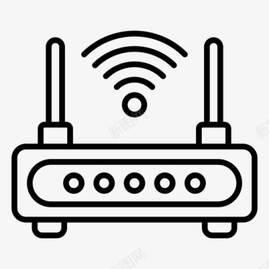 wifi路由器接入路由器调制解调器图标