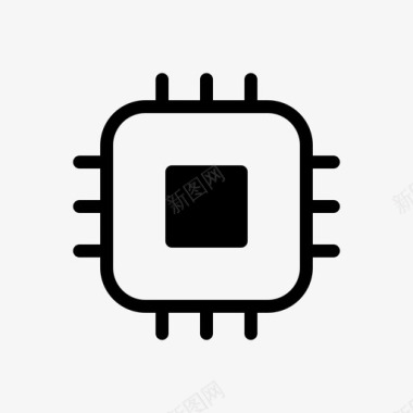 cpu芯片组微控制器图标