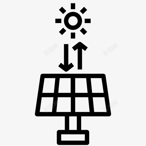 太阳能电池板生态工业svg_新图网 https://ixintu.com 太阳能 电池板 生态 工业 电力 重工业 电力工业