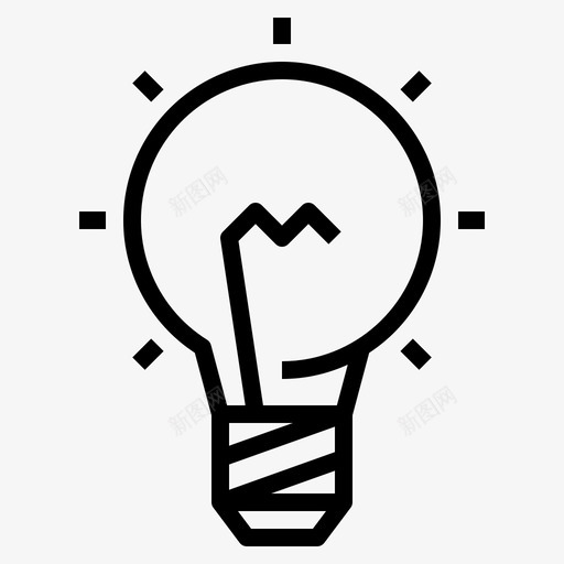 创意灯泡闪电svg_新图网 https://ixintu.com 创意 灯泡 闪电 思考 创作 过程 概述 图标