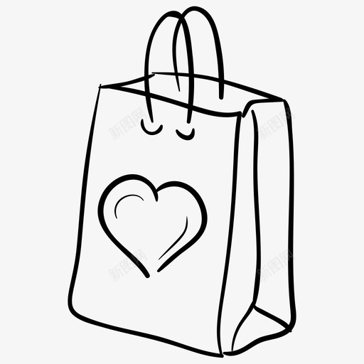情人节购物最喜欢的购物杂货袋svg_新图网 https://ixintu.com 购物 情人节 婚礼 图标 矢量图 矢量 手提包 手袋 杂货 喜欢 最喜