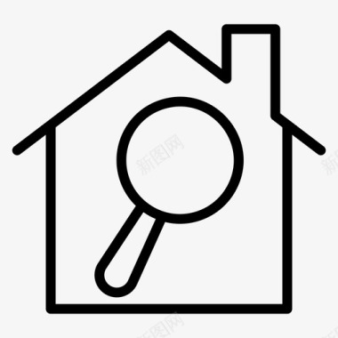 搜索主页房屋选择房地产搜索图标