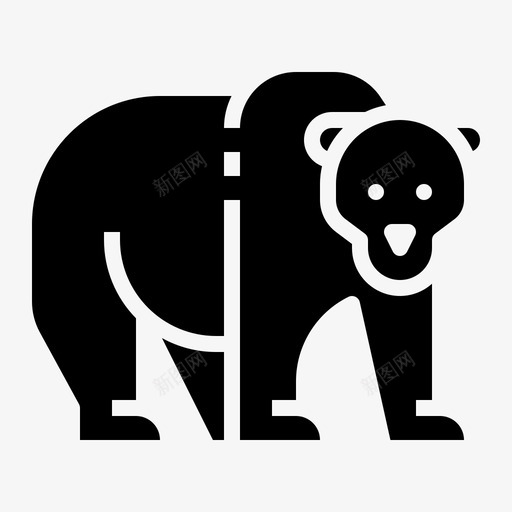 熊动物灰熊svg_新图网 https://ixintu.com 熊动物 动物 灰熊 生活 野生 野营 固体 图标
