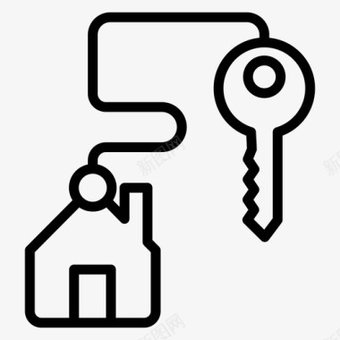 首付房屋钥匙房屋所有权图标