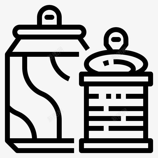 罐头金属回收svg_新图网 https://ixintu.com 回收 罐头 金属 饮料 轮廓 图标