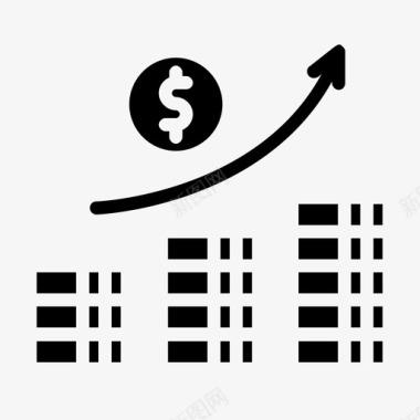 增长股票投资雕文图标