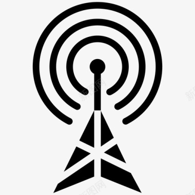 雷达塔天线无线电图标
