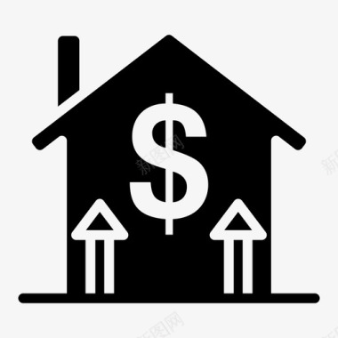 属性值昂贵的房子房屋成本图标
