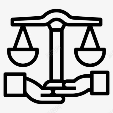 道德平衡法律图标