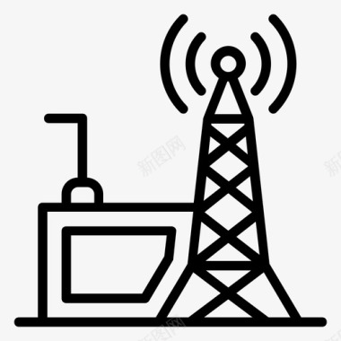 新闻塔信号塔传输塔图标