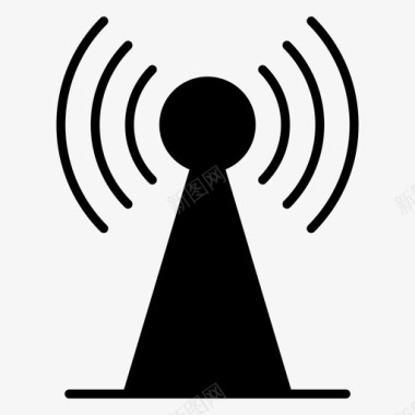 无线网络无线电信塔图标