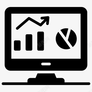 证券交易所数据分析信息图表图标