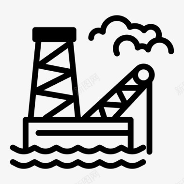 石油平台海上杂项014双图标