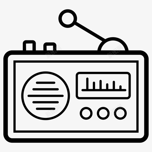 收音机输出设备收音机广播svg_新图网 https://ixintu.com 收音机 输出 设备 广播 录音机 老式 通信 图标 集合