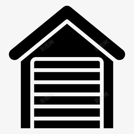 车库商店百叶窗svg_新图网 https://ixintu.com 商店 百叶窗 车库 百叶 叶门 家具 家居装饰 图标