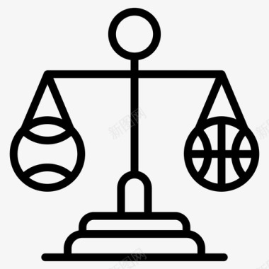 体育法司法符号正义尺度图标