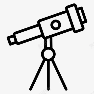 望远镜天文学科学小工具图标