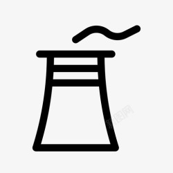 高耸的烟囱建筑工厂烟囱建筑工厂高清图片
