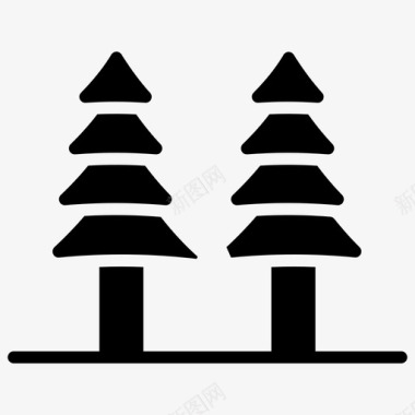 森林林地种植园图标