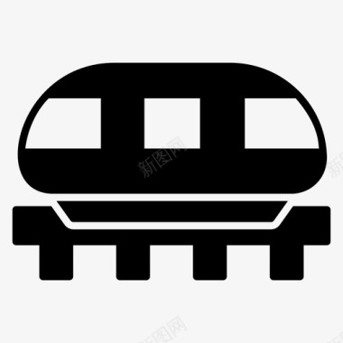 轨道交通电动火车地铁图标